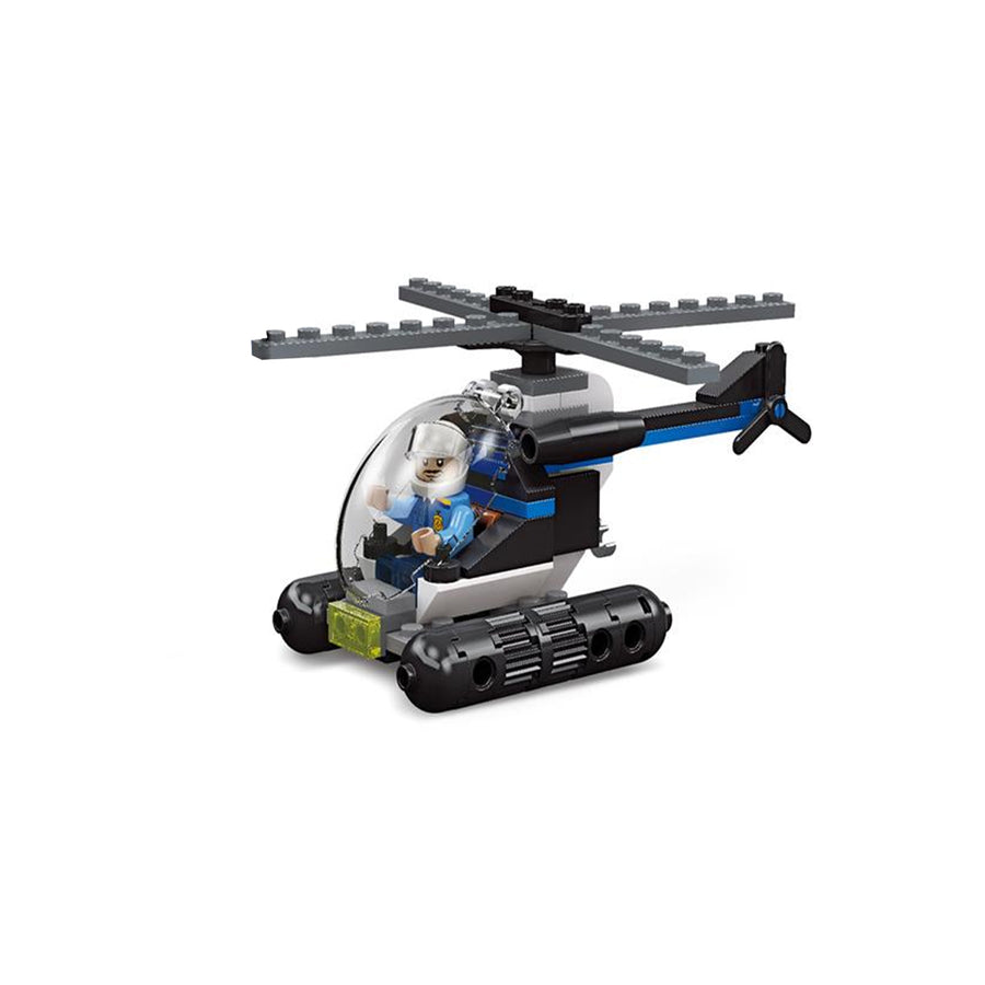 City Police Helicopter Brick Toy - 78Pcs