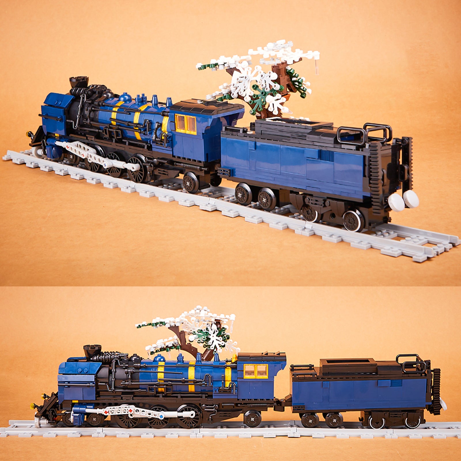 Steam Locomotive Mini Block Toy Set - 1052Pcs