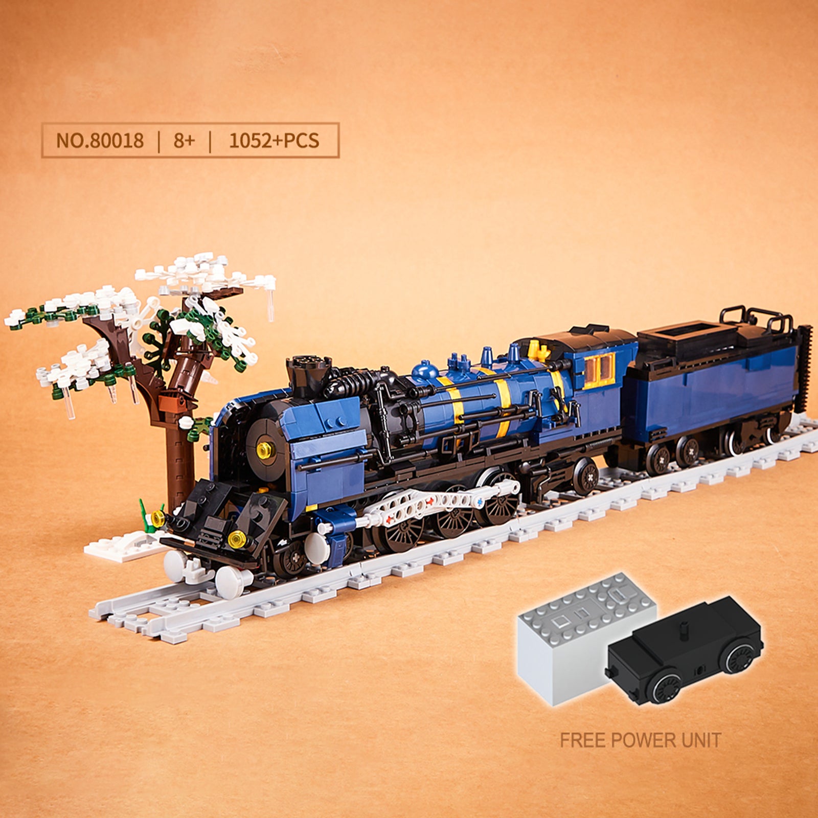 Steam Locomotive Mini Block Toy Set - 1052Pcs