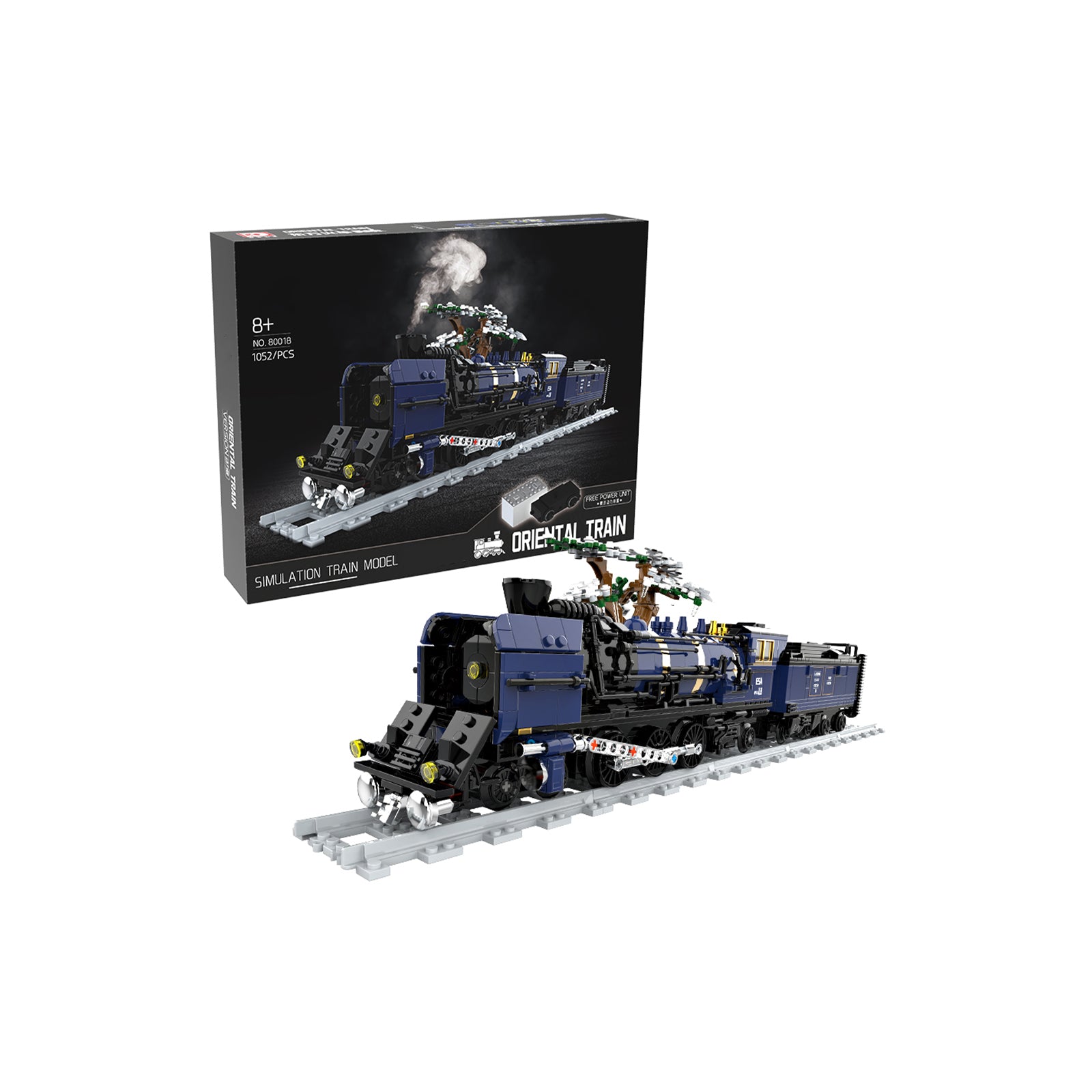 Steam Locomotive Mini Block Toy Set - 1052Pcs