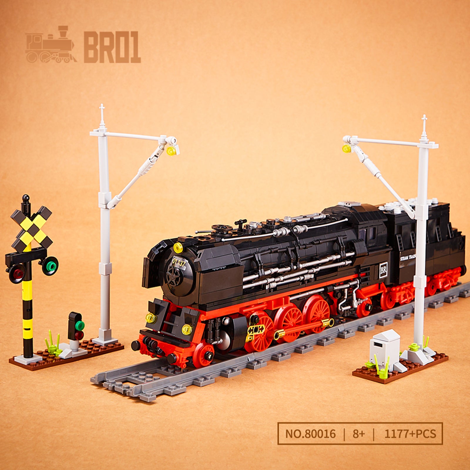 Train Steam Engine Toy Brick With Track - 1777Pcs