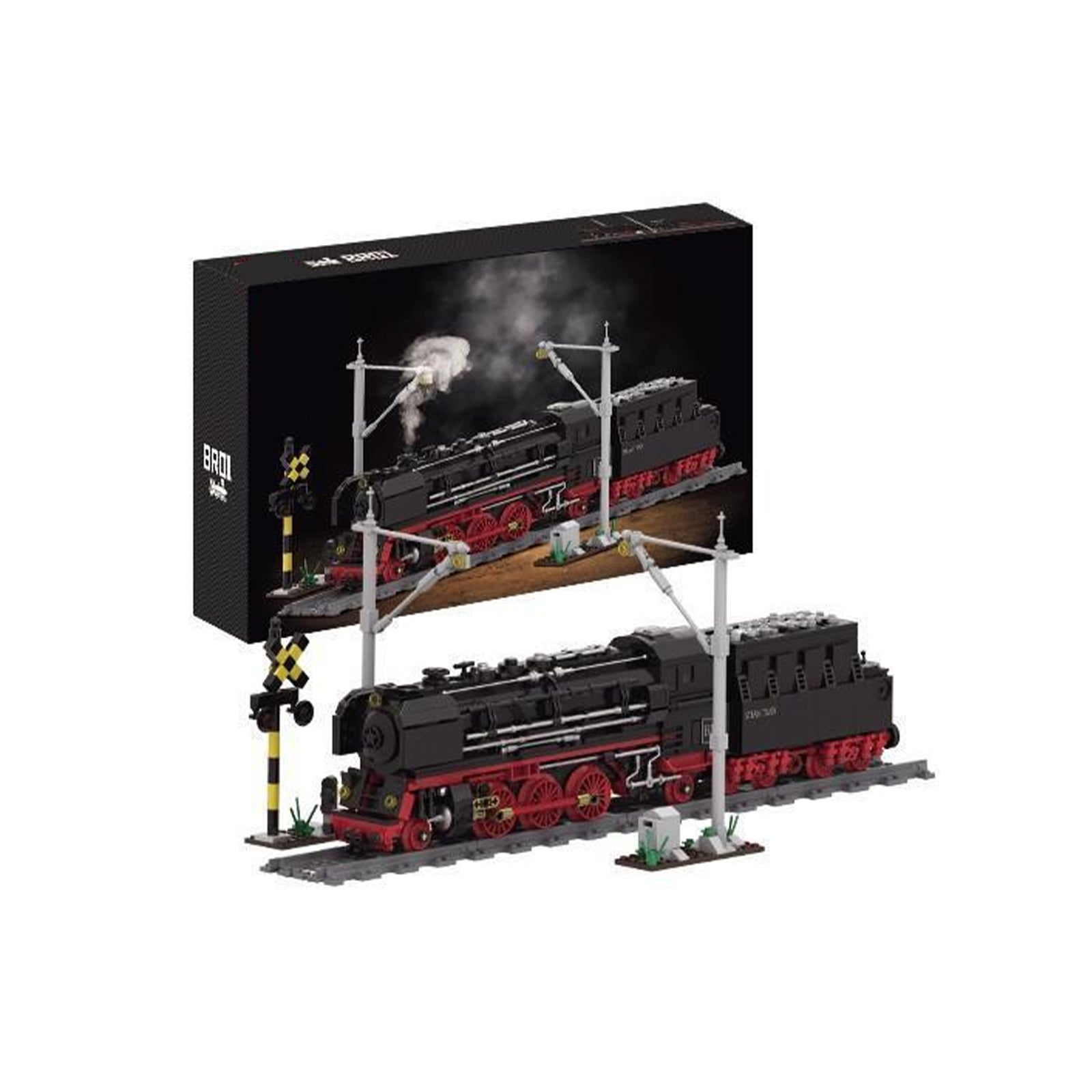 Train Steam Engine Toy Brick With Track - 1777Pcs