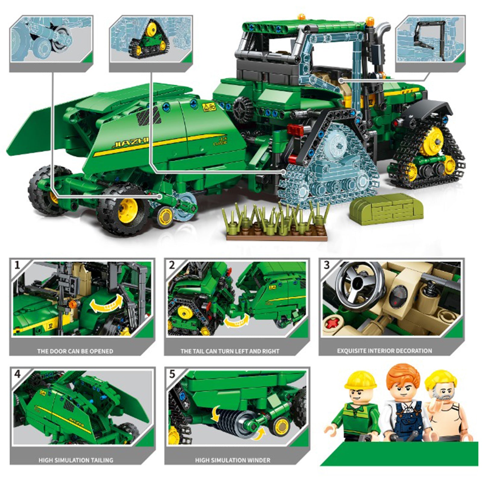 John Deere Farm Toy Trucks Set - 1404Pcs