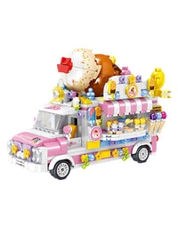 City Ice Cream Truck Toys Brick Kit - 593Pcs
