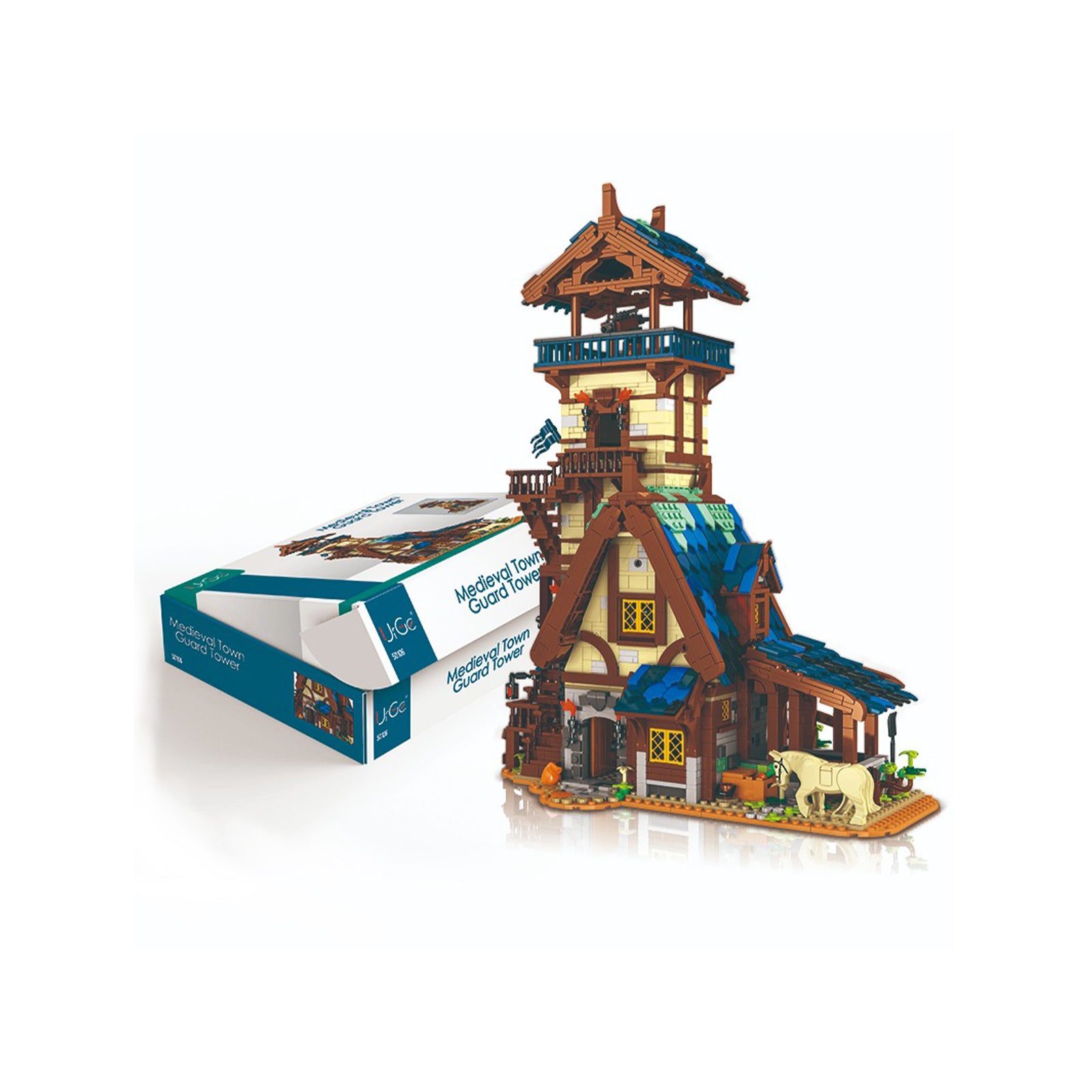 Medieval Town Watchtower Brick Building Set - 3061Pcs