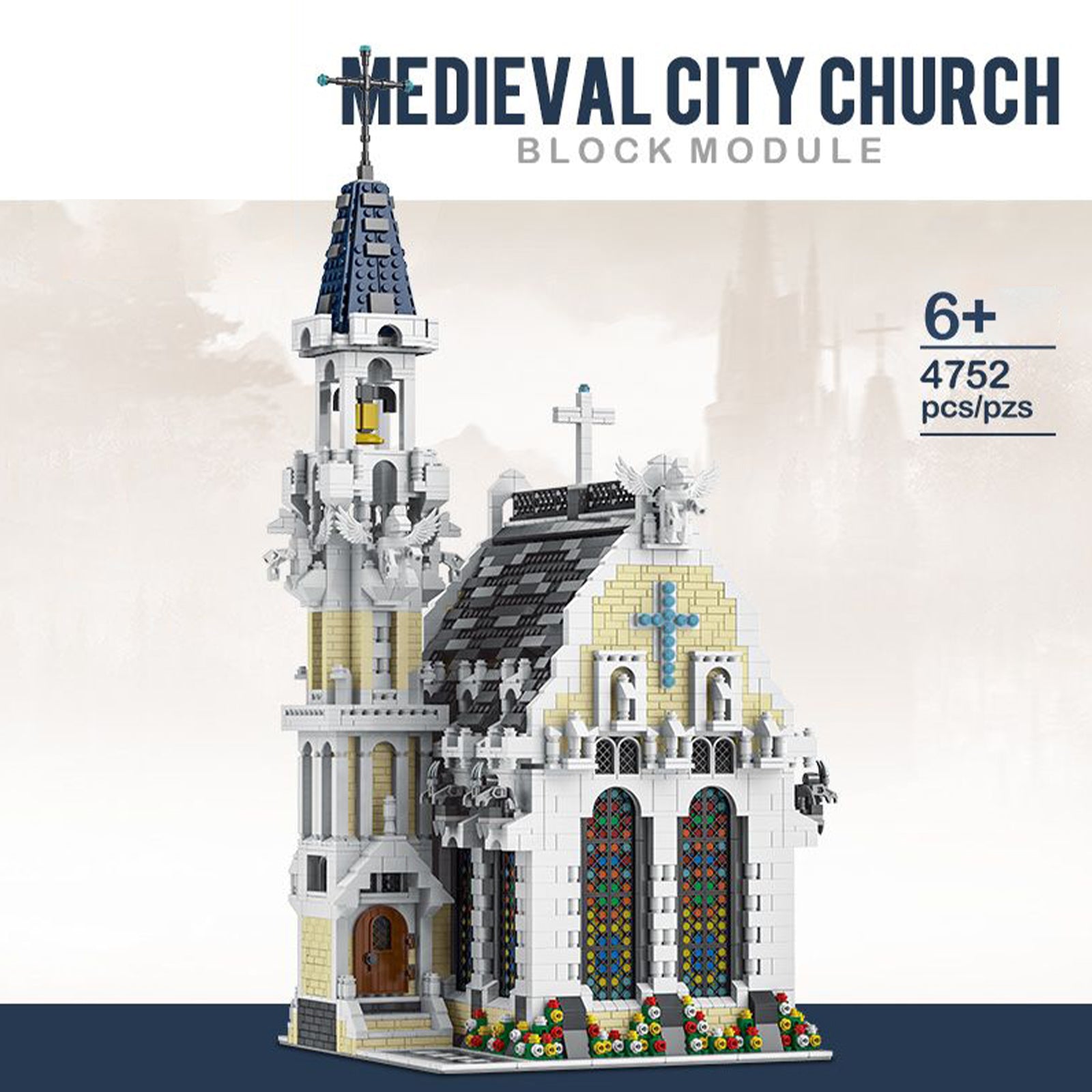 Medieval Town Church Construction Toys - 4752Pcs