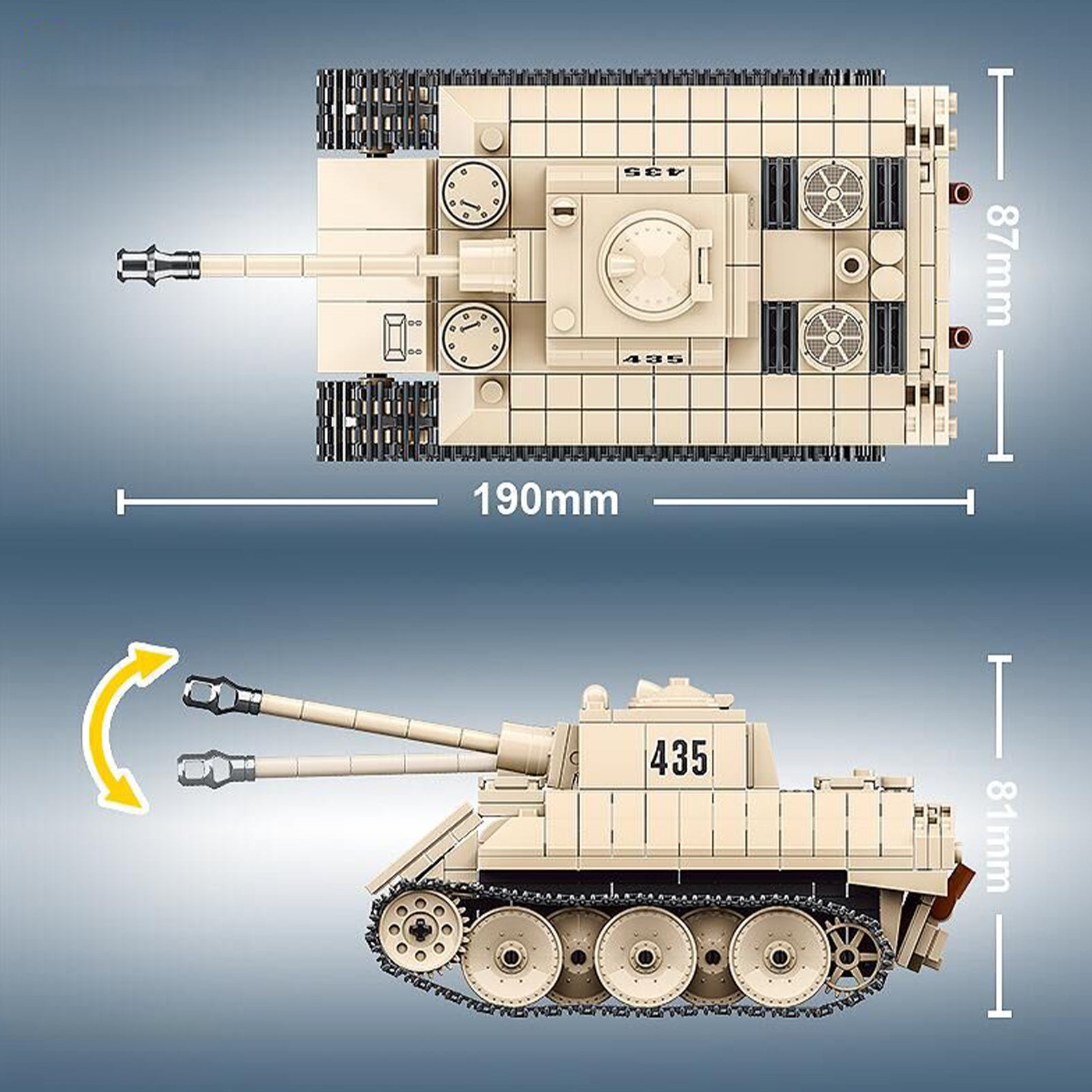 Military German WW2 Panzer Block Toy Set