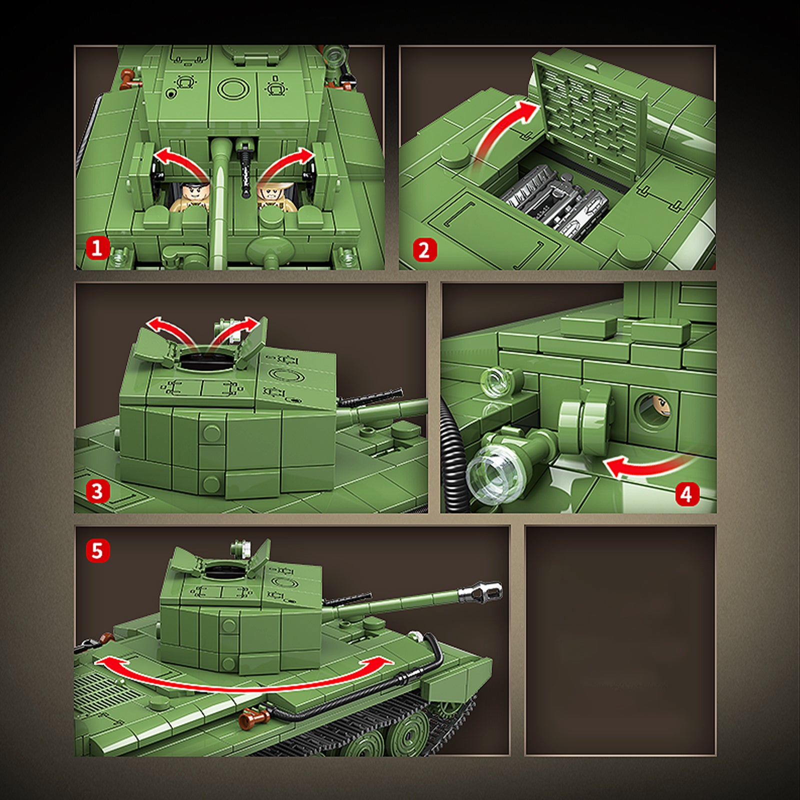 Military United Kingdom WW2 Tank Brick Set