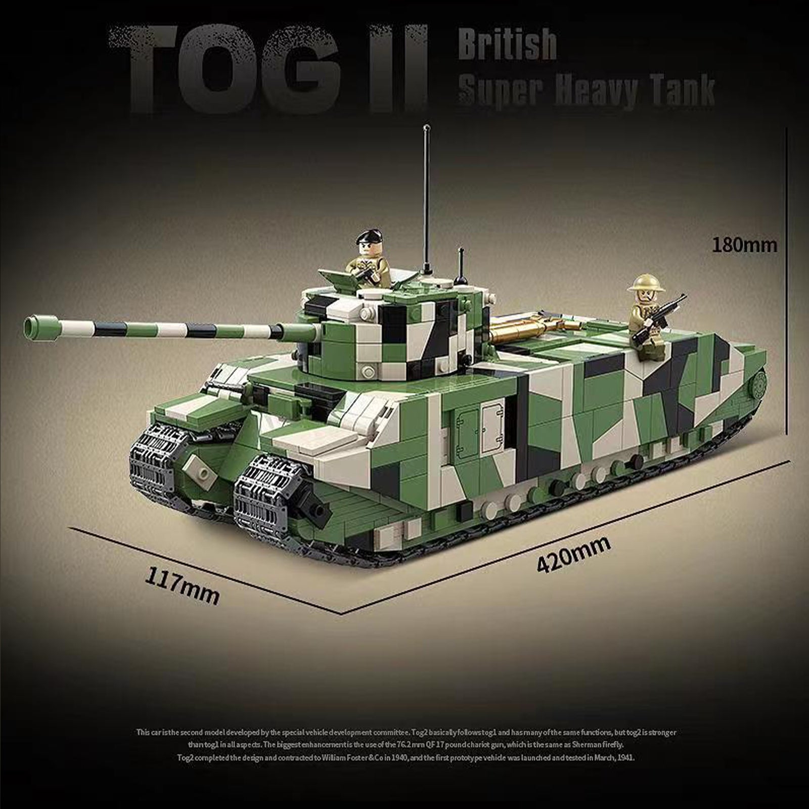 Military United Kingdom WW2 Tank Brick Set