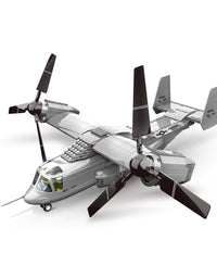 Bell Boeing V-22 Osprey Aircraft Brick Toy Set - 625Pcs
