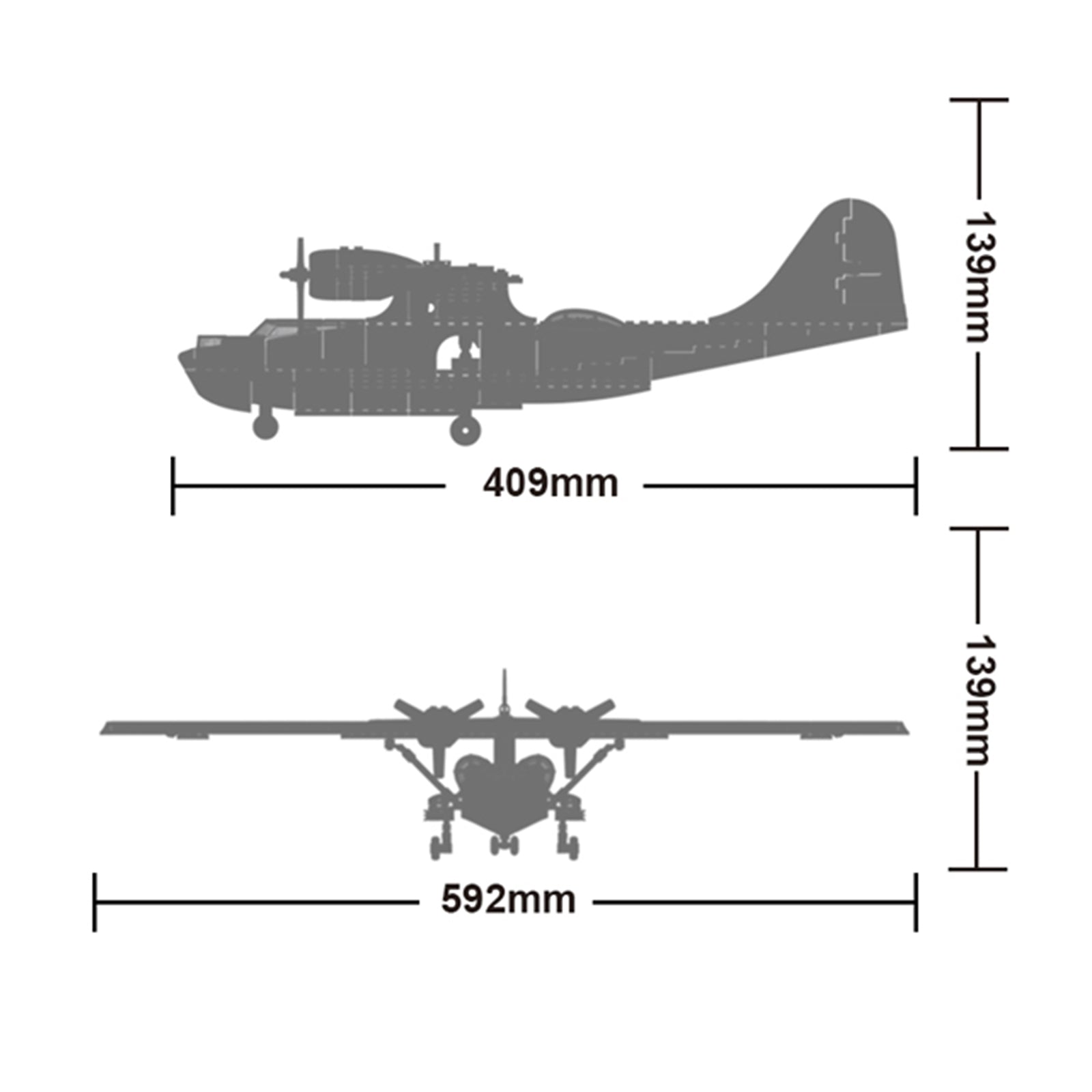 Consolidated PBY-5A Catalina Aircraft Small Blocks Set - 364Pcs