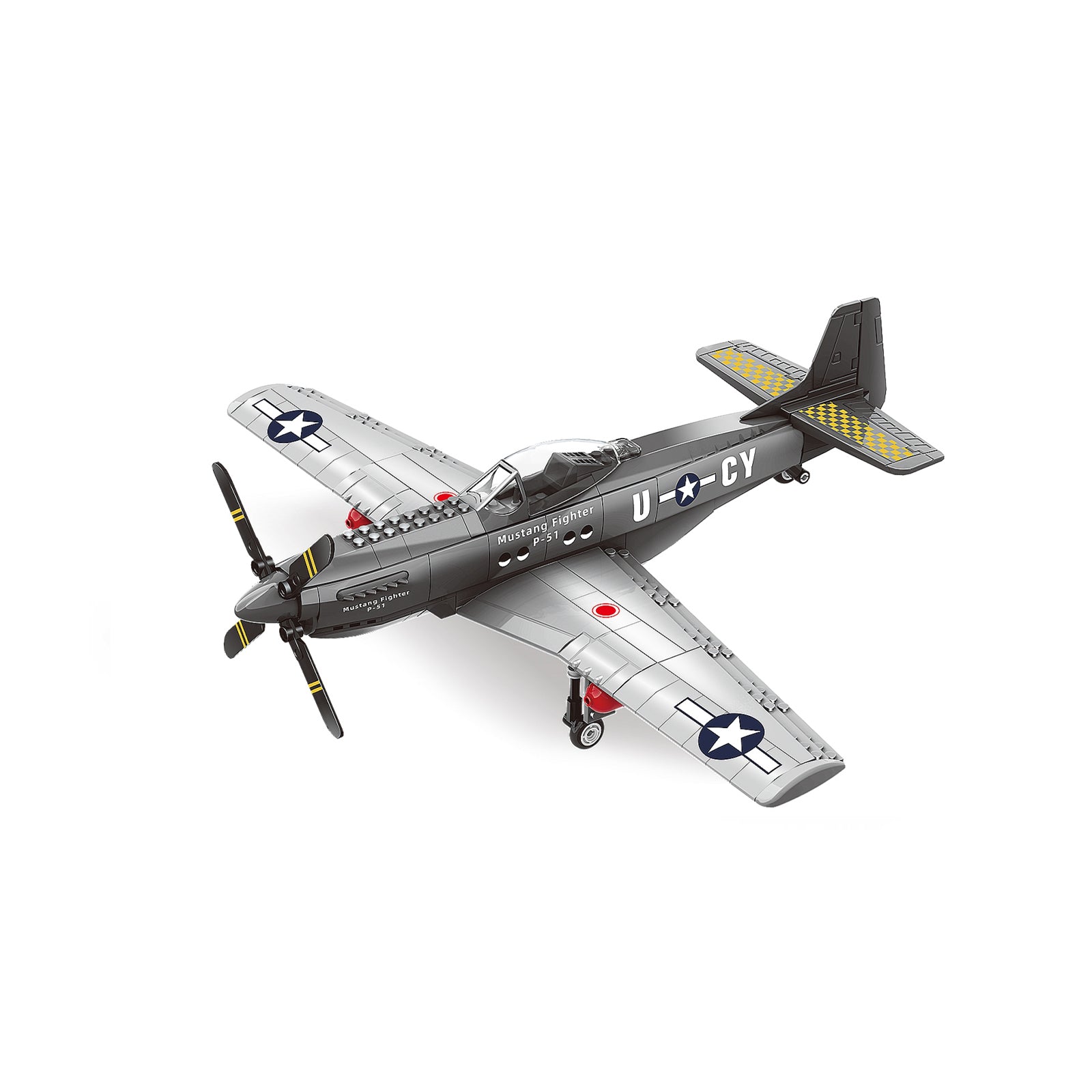 P-51 Mustang Fighter Jet Block Builder Set - 258Pcs