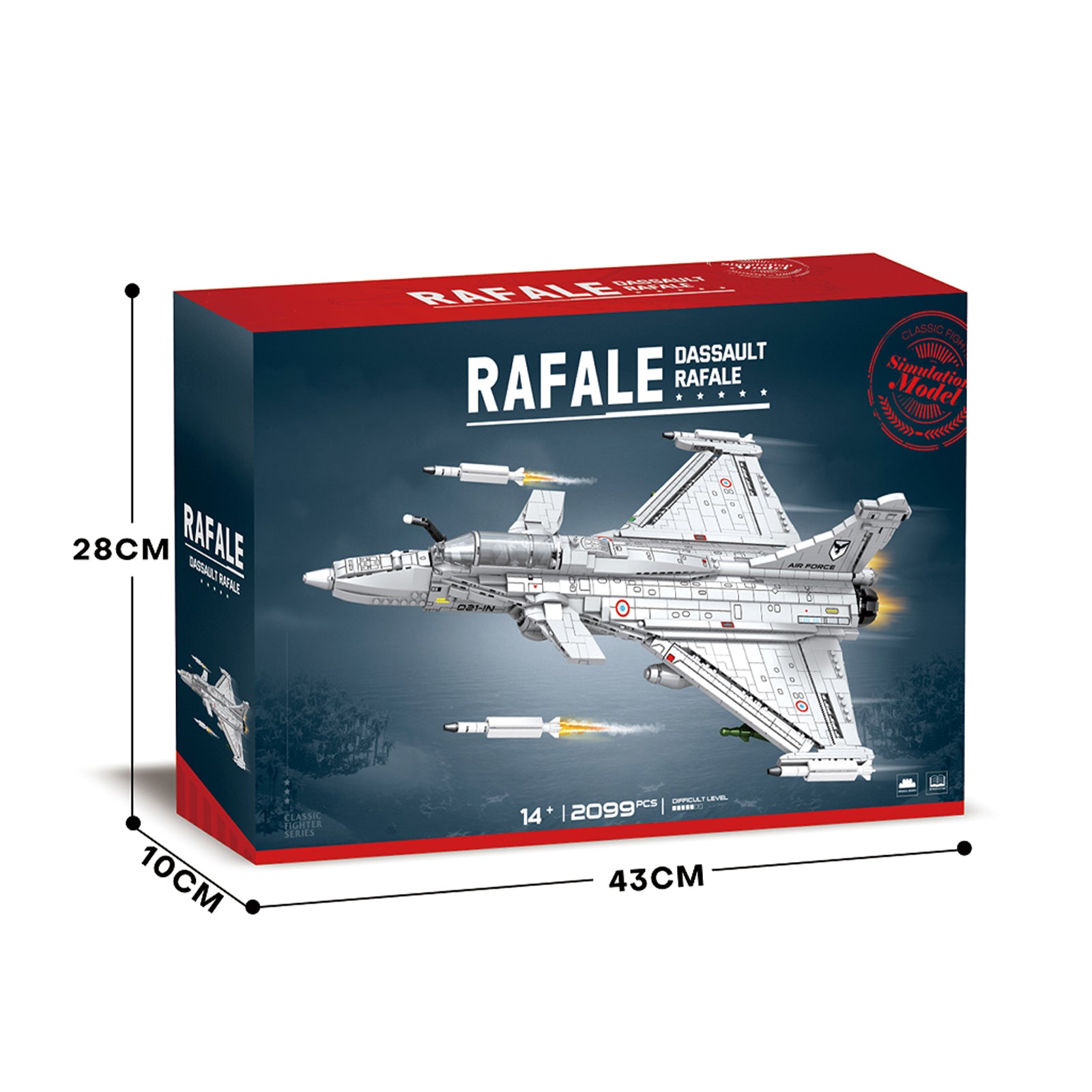 Dassault Rafale Military Aircraft Toys Set - 2099Pcs