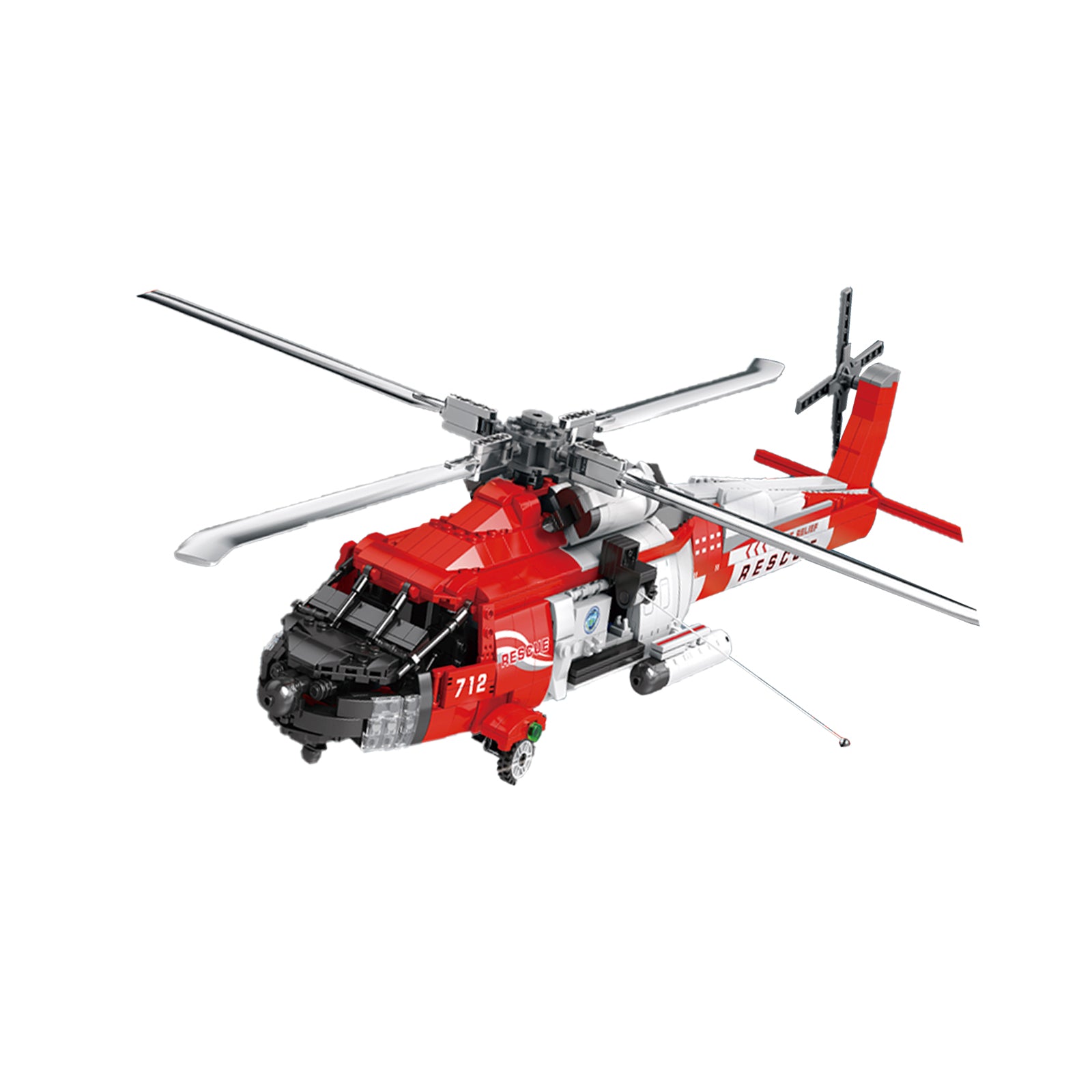 MH-60 Jayhawk Rescue Helicopter Toy Set - 1137Pcs