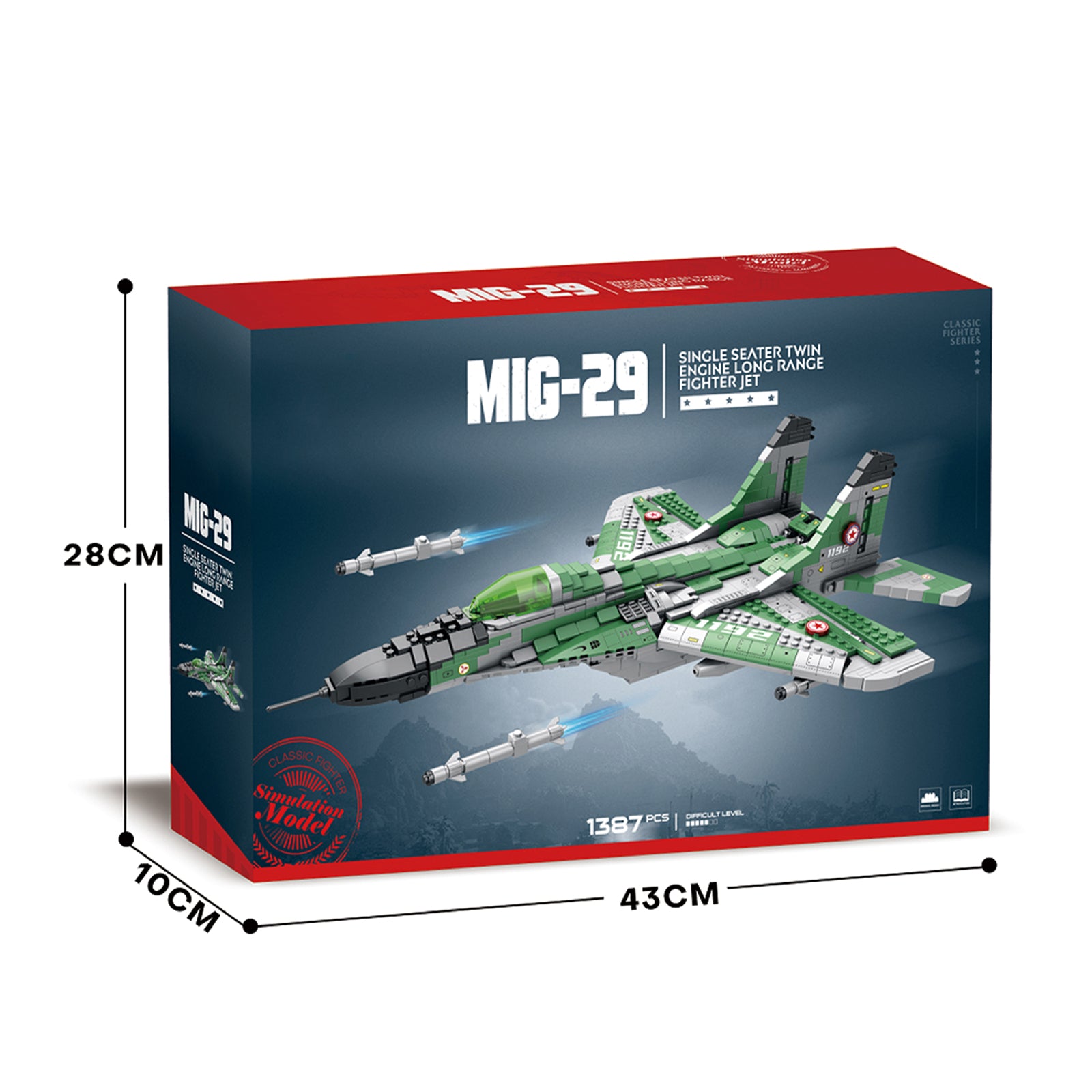 MIG-29 Fighter Aircraft Block Toys - 1387Pcs