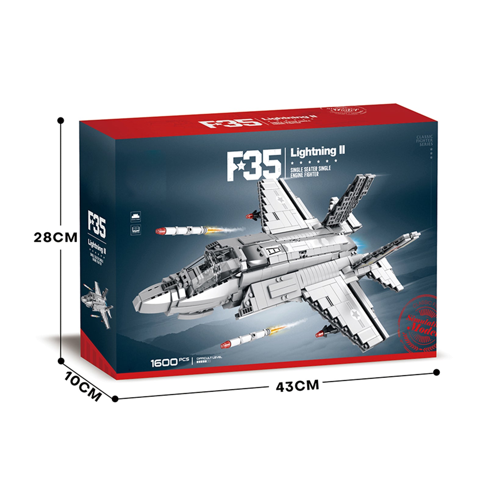 F-35 Lightning II Fighter Aircraft Brick Set - 1600Pcs