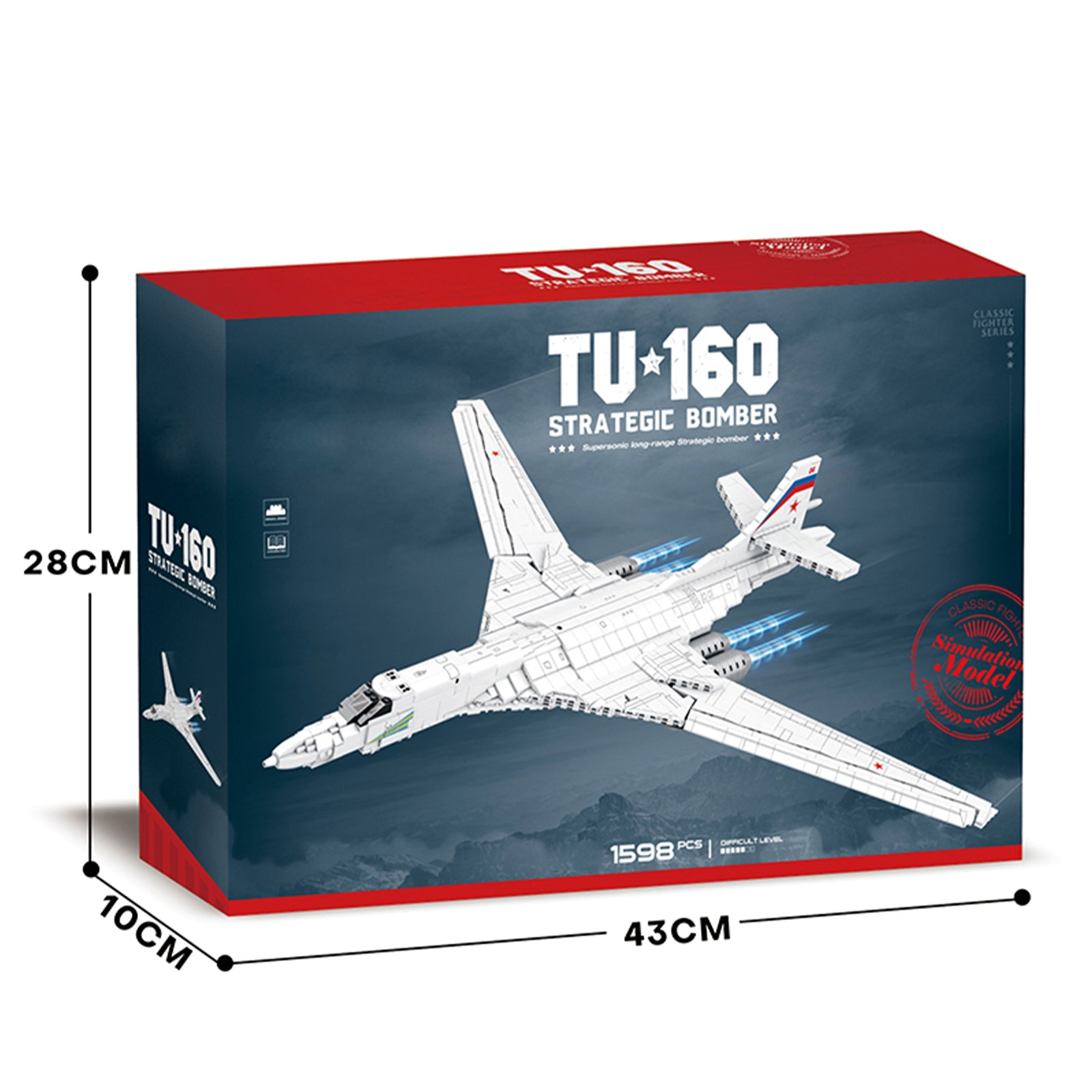 Tu -160 Bomber Plane Brick Toys - 1598Pcs