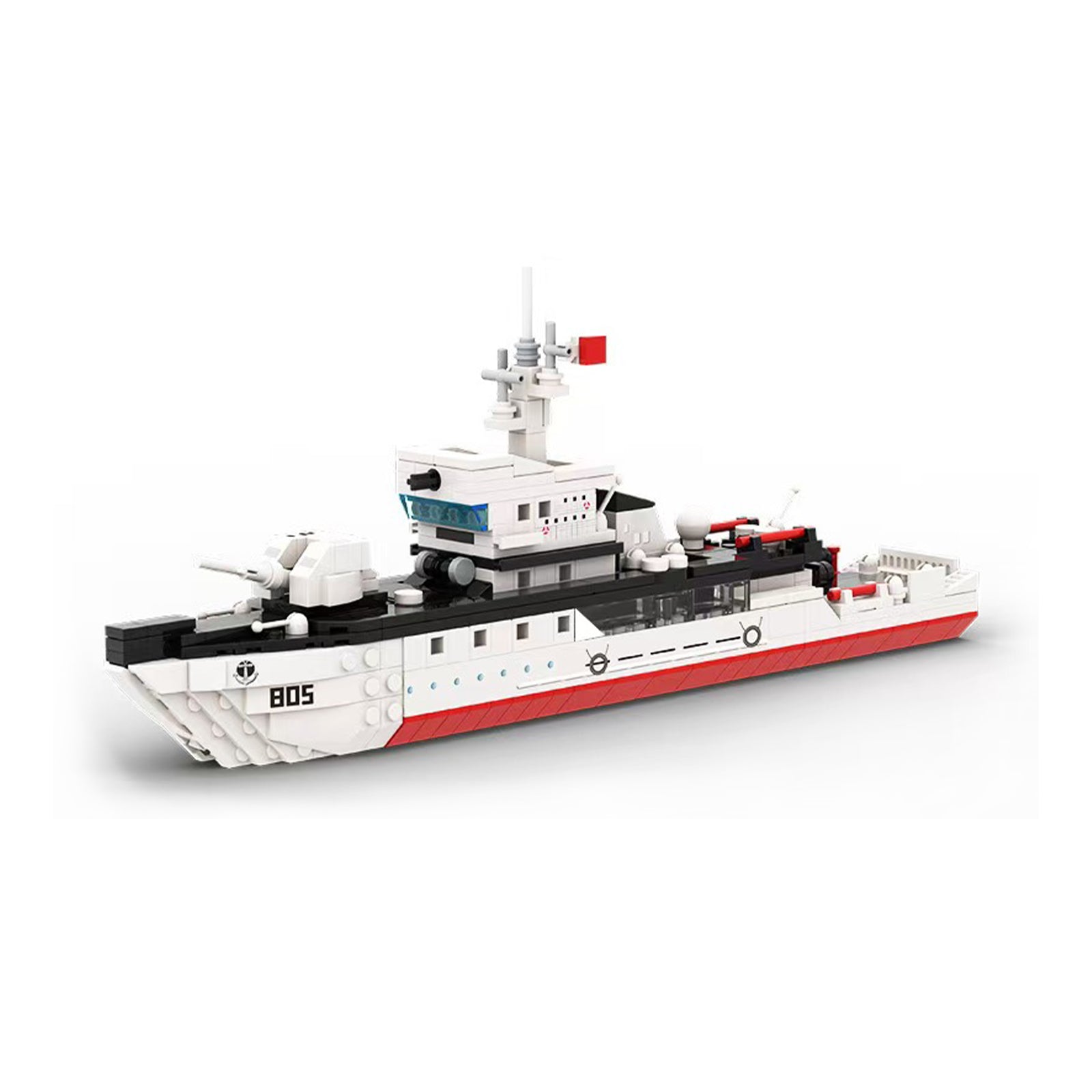 Navy 081 Mine Countermeasures Vessel Blocks Brick Set - 380Pcs