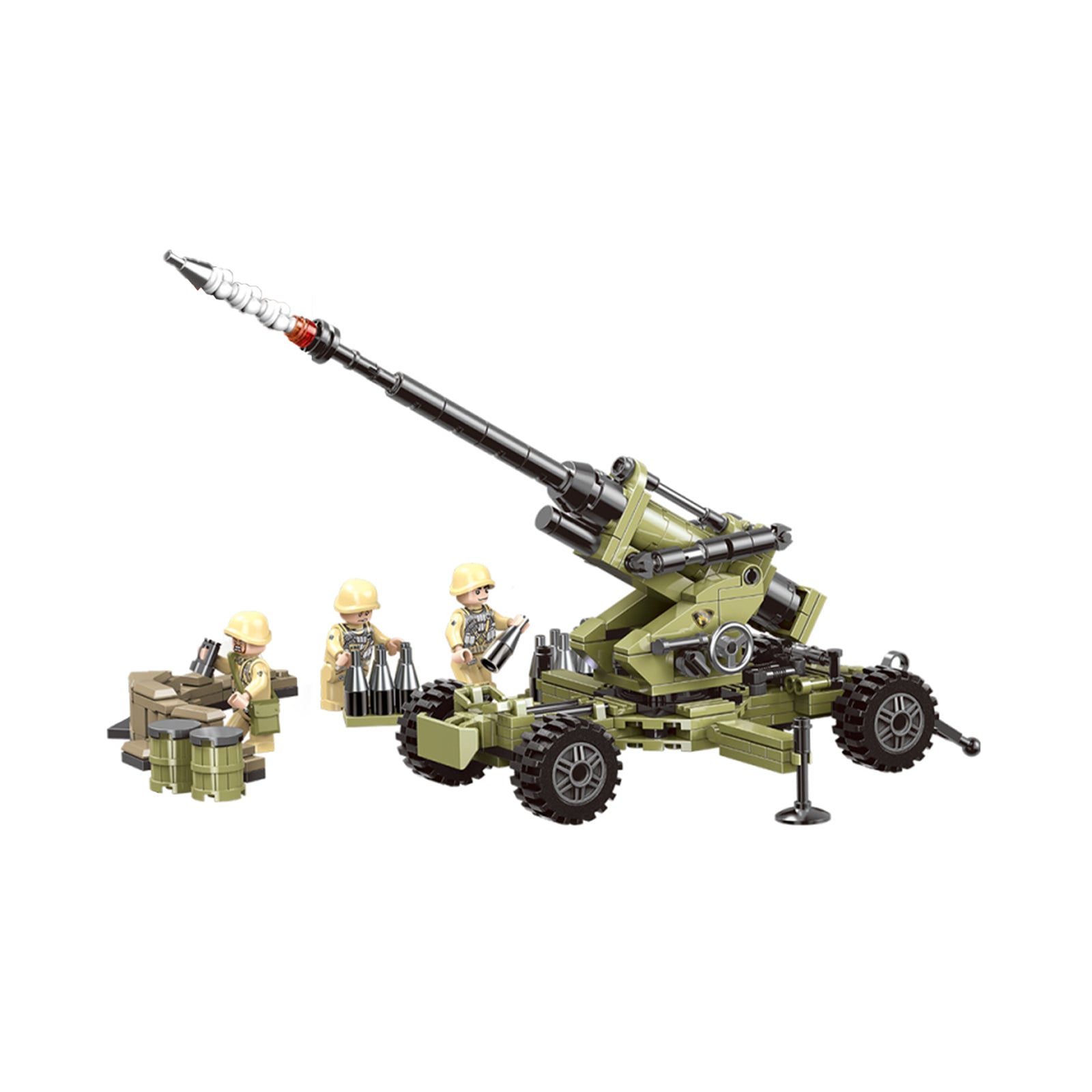 M777 Grenade Launcher Army Guys Brick Toys - 350Pcs