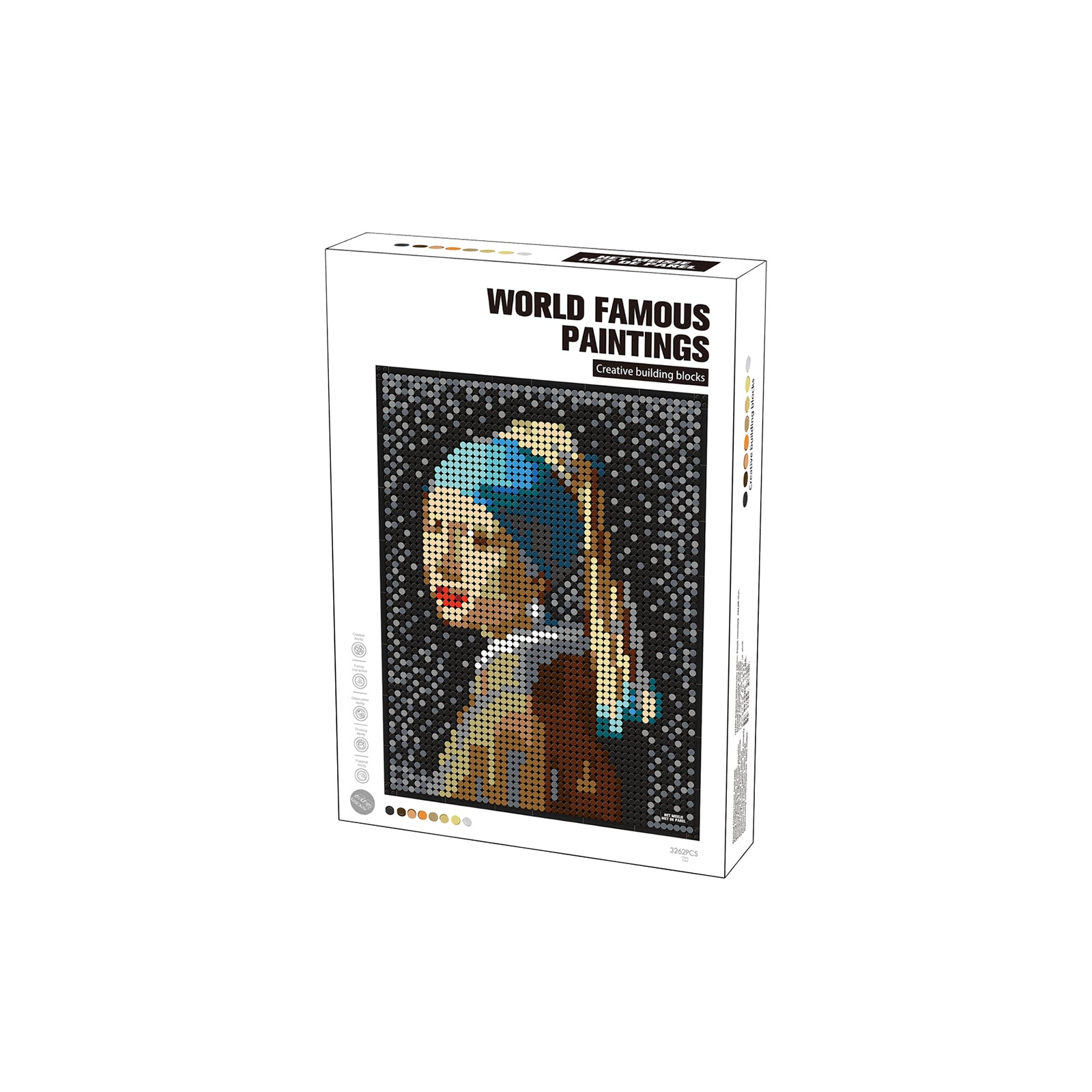 Girl with a Pearl Earring Miniature Pixel Brick Set - 3262Pcs