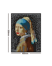 Girl with a Pearl Earring Miniature Pixel Brick Set - 3262Pcs
