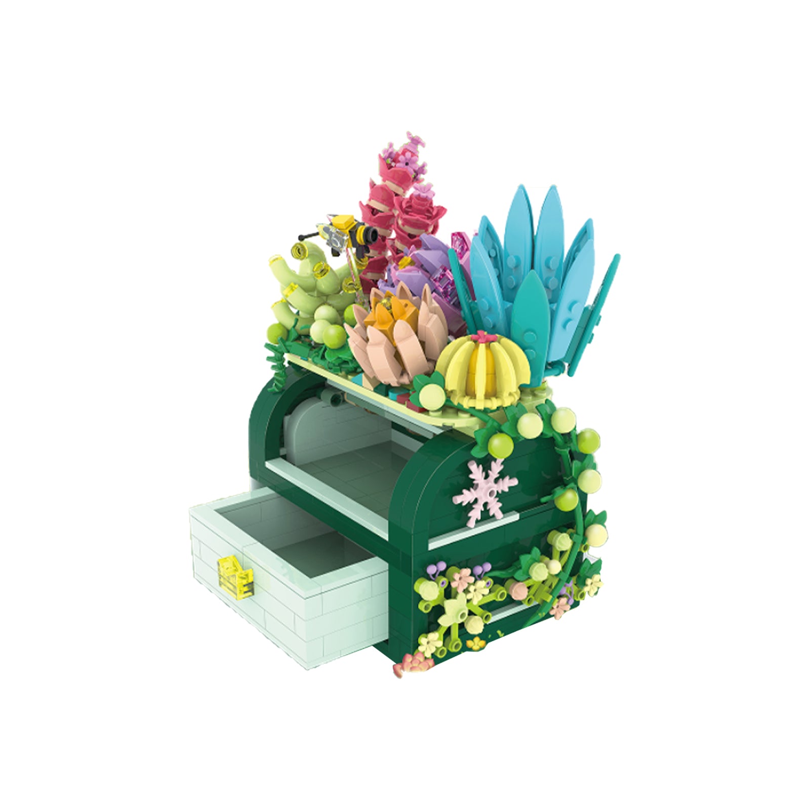 Succulent in a Vase Plant Brick Set - 978Pcs