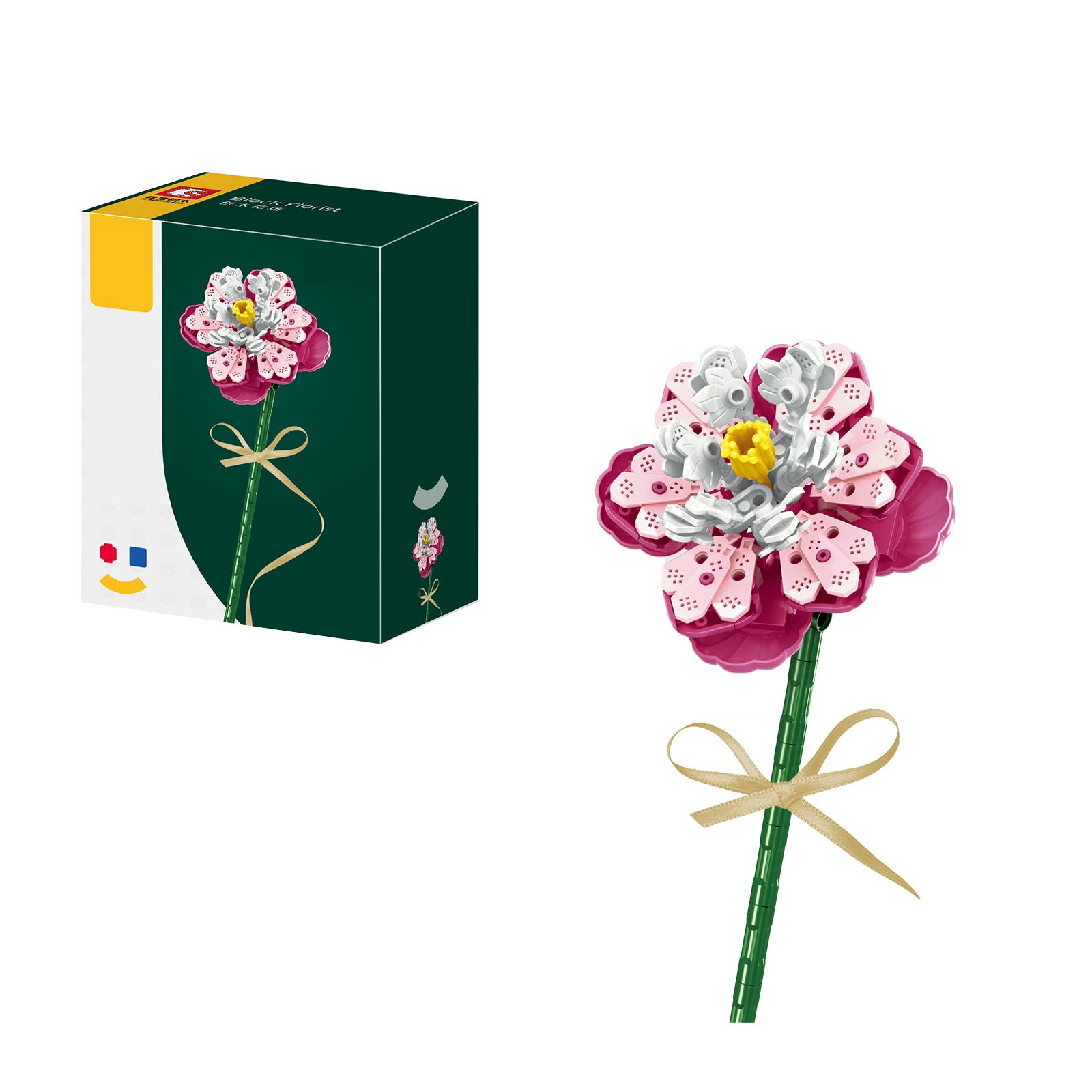 Peony Flower Botanical Building Block Set - 175Pcs