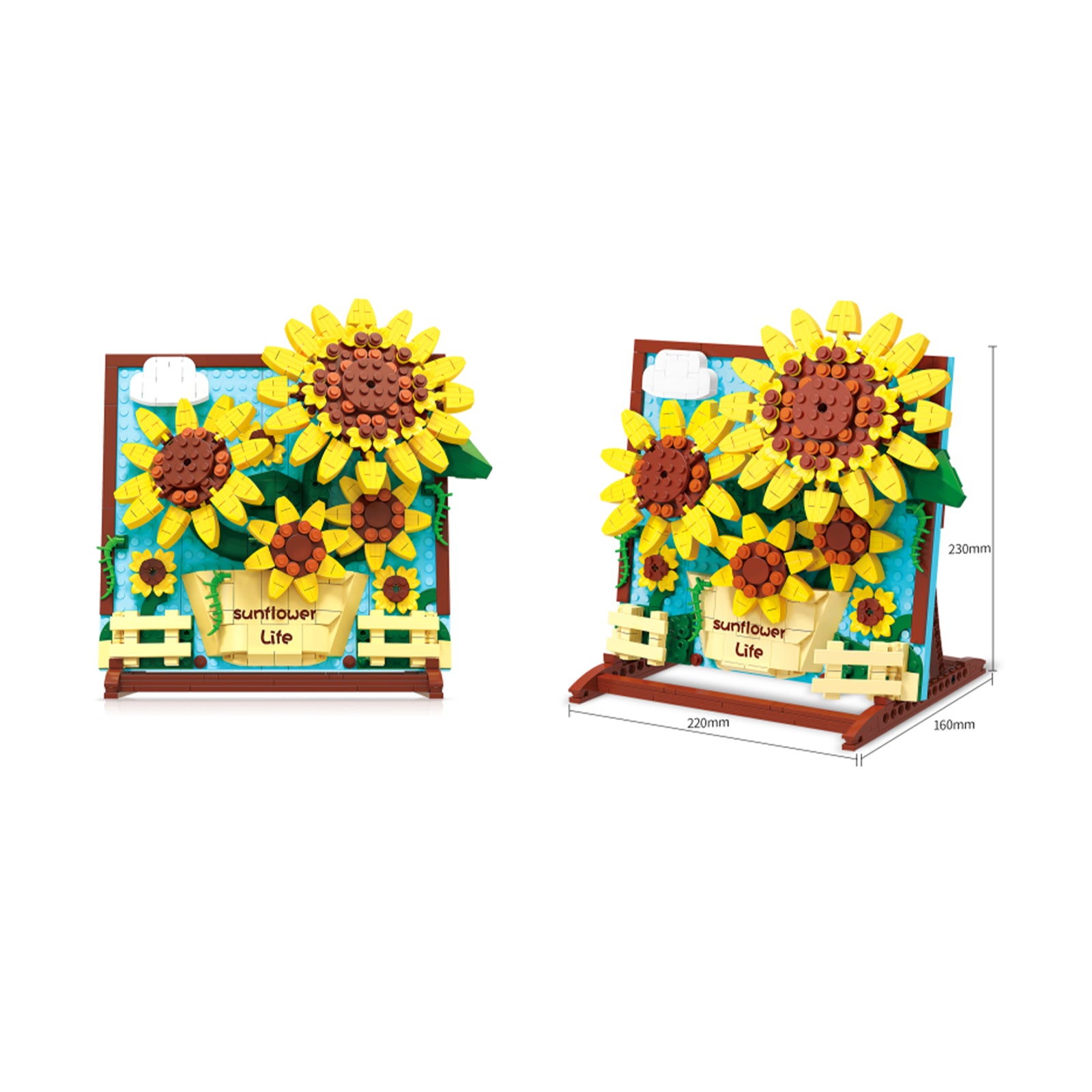 Sunflower Life Botanical Bricks Blocks Toys - 580Pcs