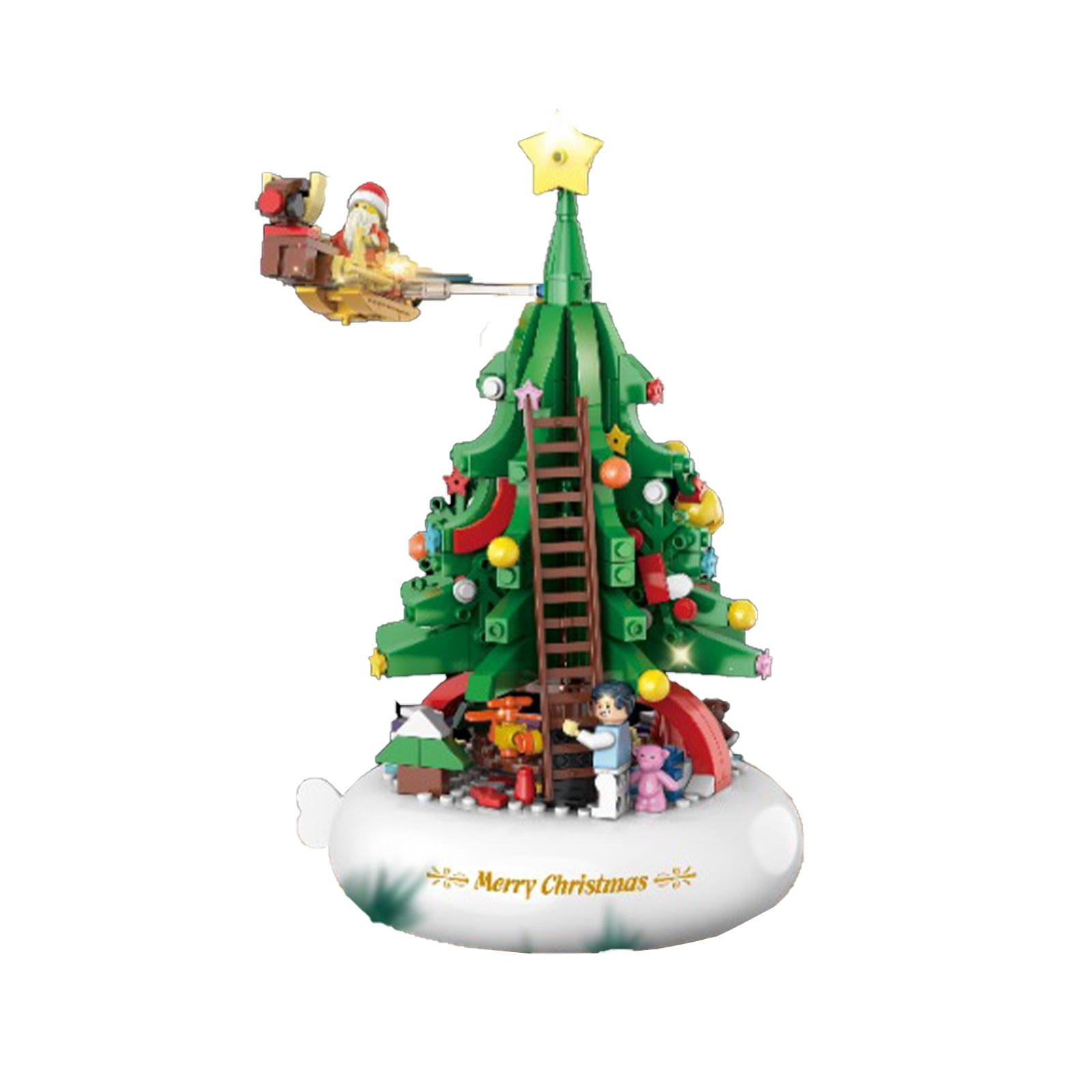 Glowing Christmas Tree Building Toys For Kids - 407Pcs