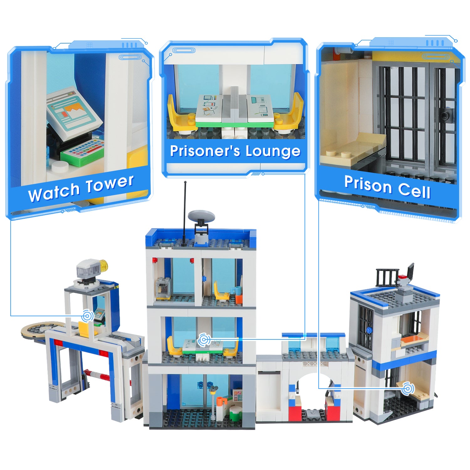 Exercise N Play Toll Booths Building Block Set - 979 Pcs