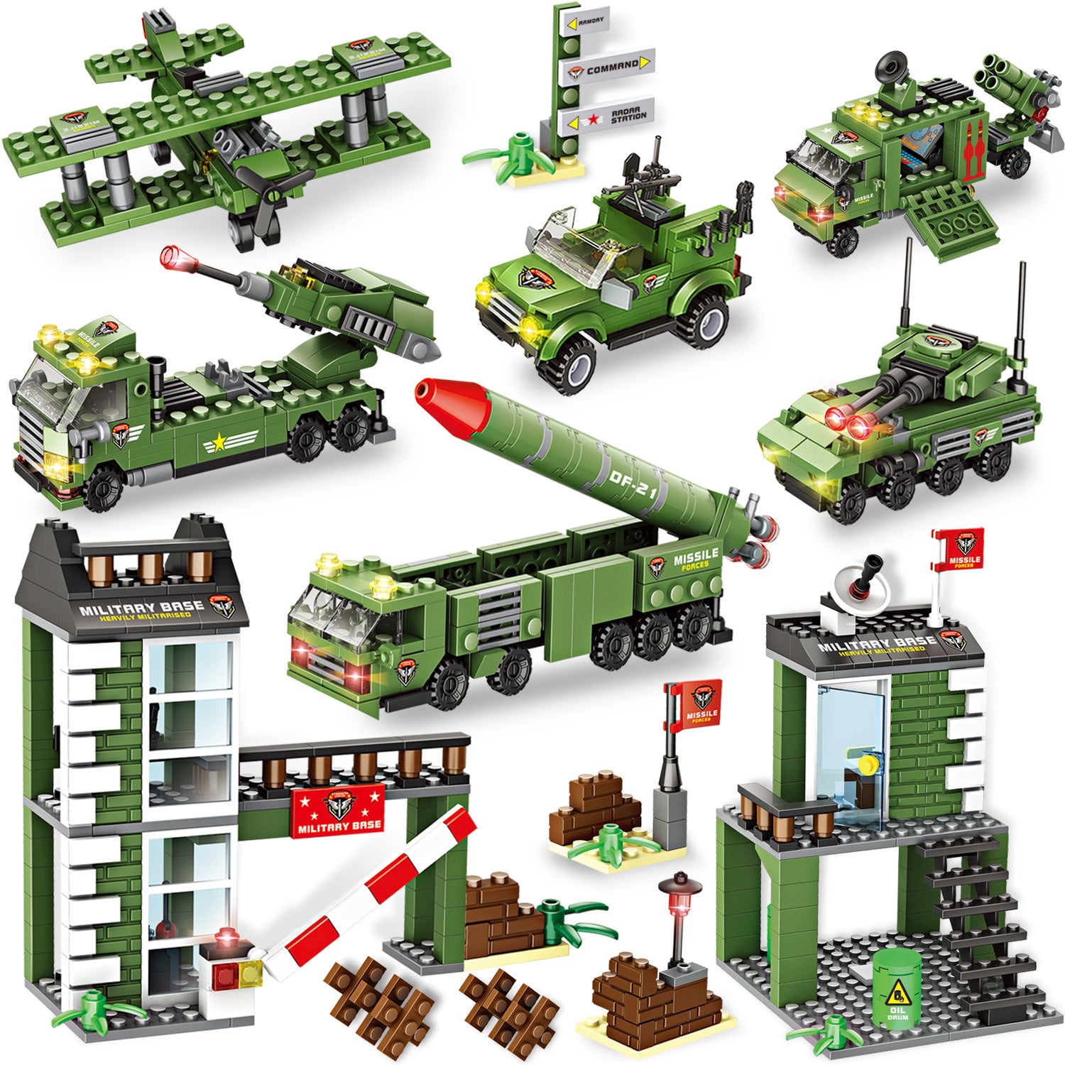 Exercise N Play ICBM Vehicle Toy Bricks Set - 1162 Pcs