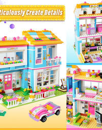 Exercise N Play Miniature Dolls Family House Block Bricks Set - 1006 Pcs
