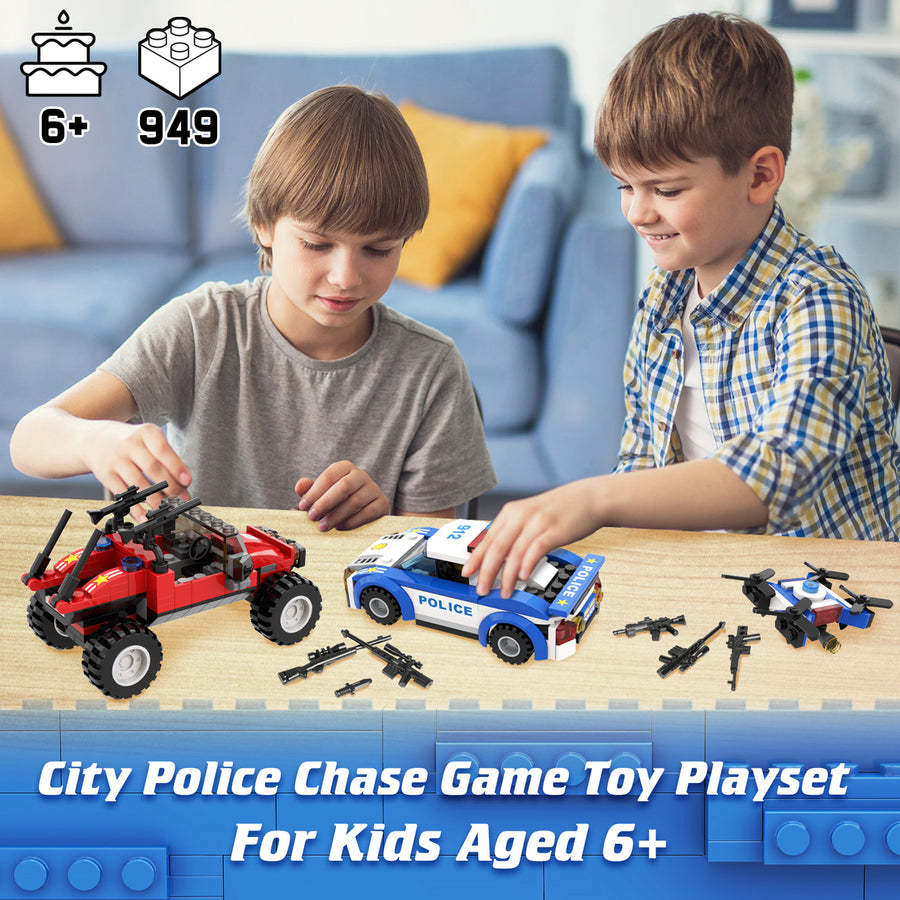 Exercise N Play City Police Station Bricks Blocks Sets - 949 Pcs