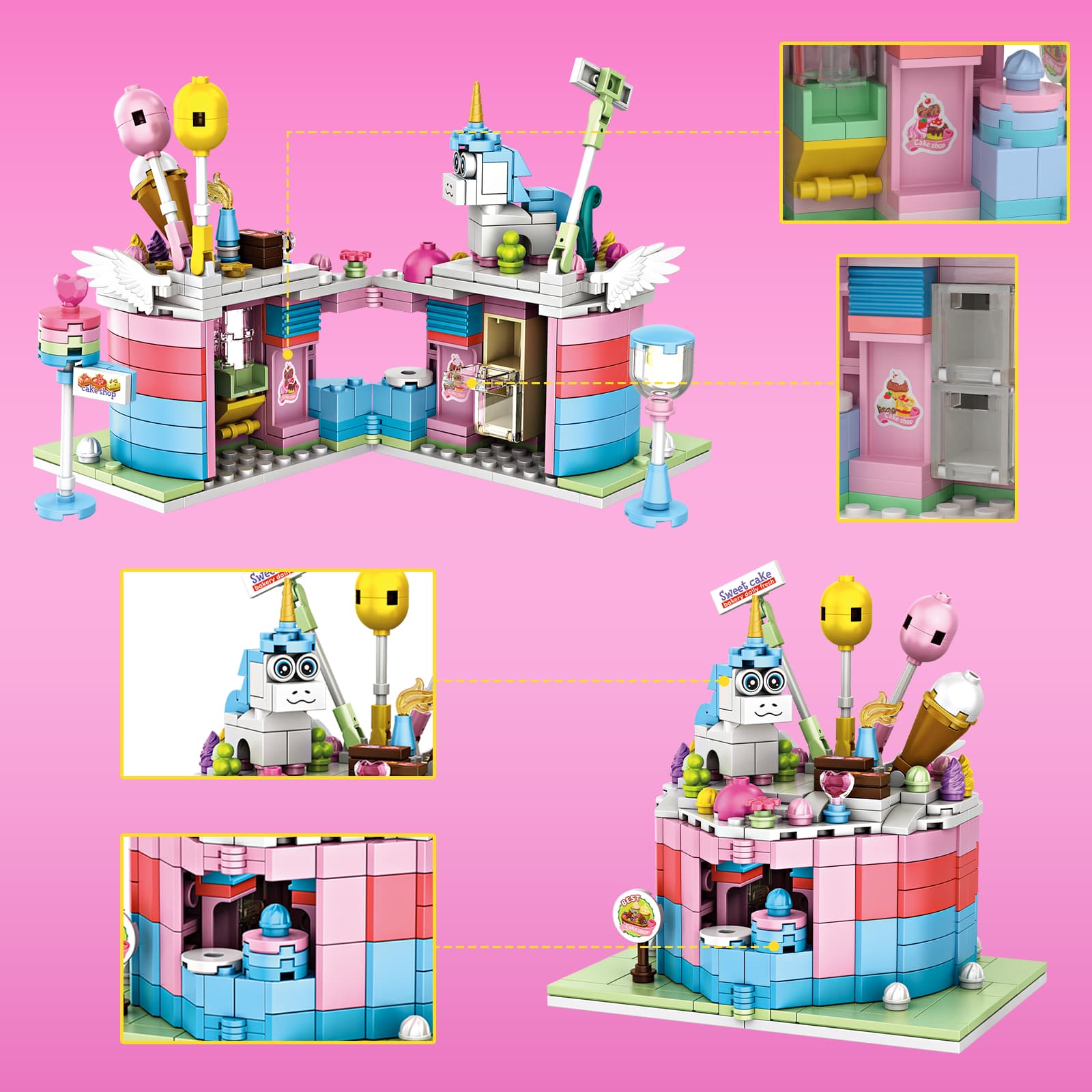 Exercise N Play Street Coffee & Cake Shop Construction Set - 790 Pcs