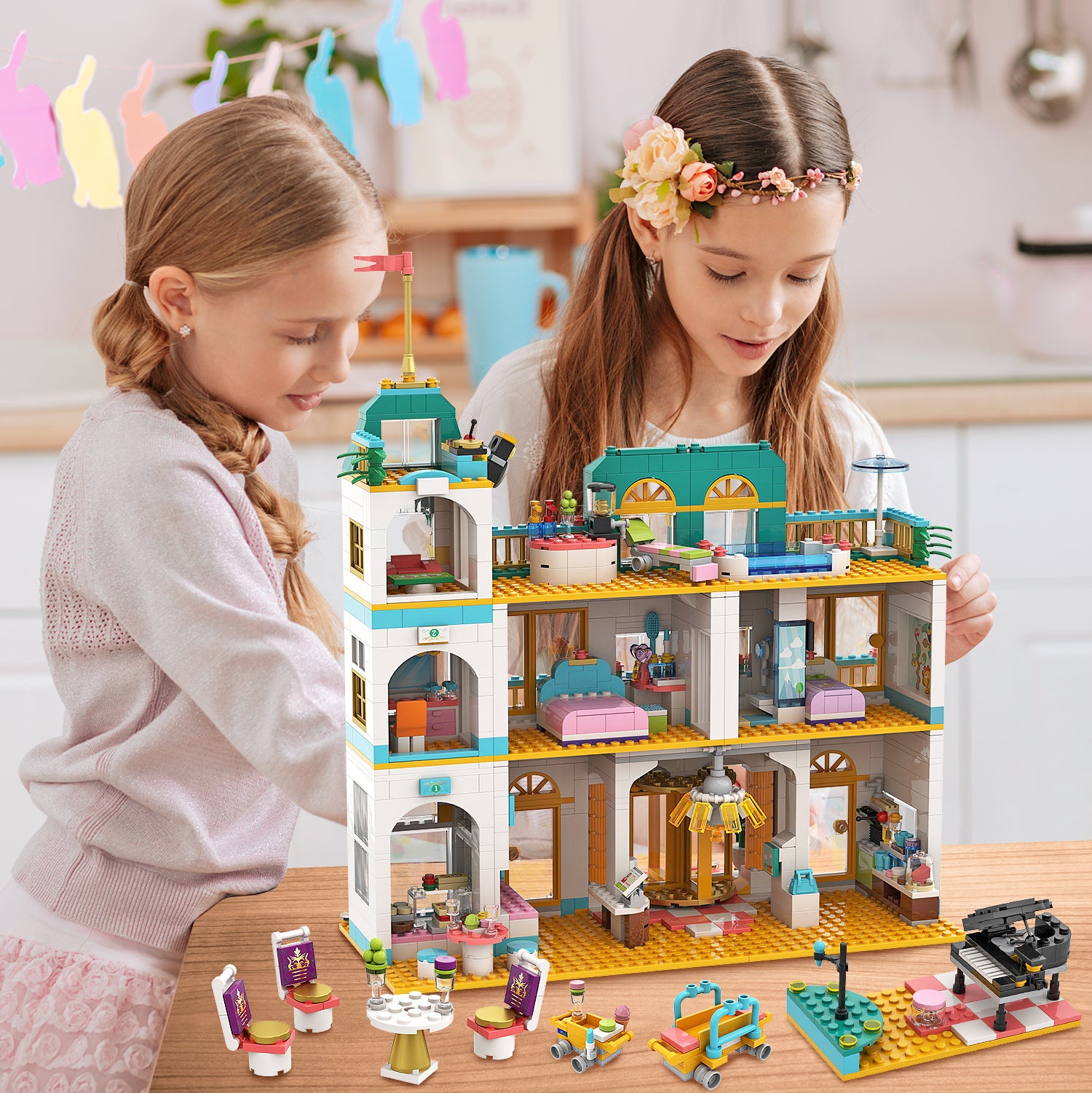 Exercise N Play Grand Hotel Mini Building Set - 1639 Pcs