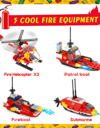 Exercise N Play City Fire Trailer Blocks Bricks Sets - 971 Pcs
