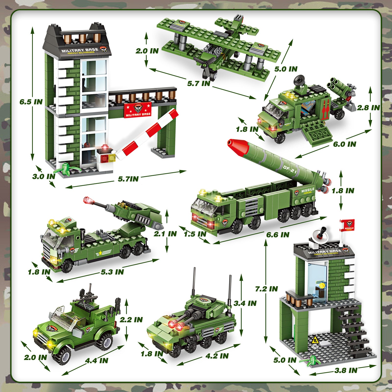 Exercise N Play ICBM Vehicle Toy Bricks Set - 1162 Pcs