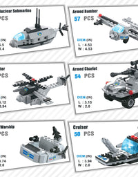 Exercise N Play Navy Military Battleship Brick Building Sets - 796 Pcs

