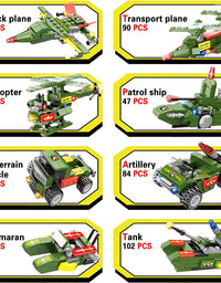 Exercise N Play Army Military Missiles Vehicle Blocks Bricks Set - 1382 Pcs
