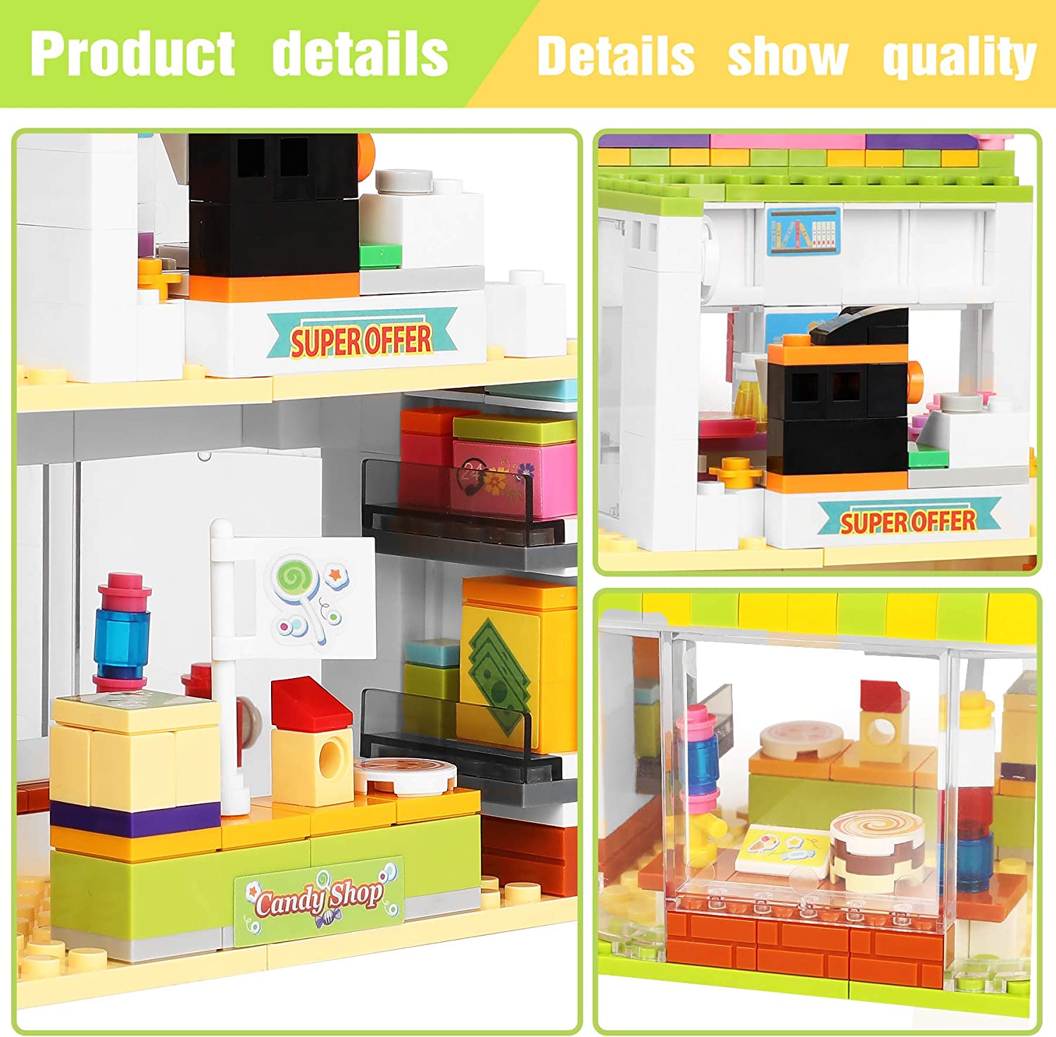 Exercise N Play Building Toy Barber Shop Mini Block Sets - 1294 Pcs